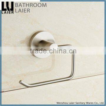 12833 hot sale factory zinc alloy wall mounted nickel brushed bathroom accessory set toilet paper holder