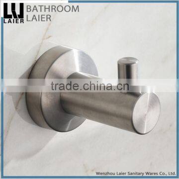 American style hot sale 304 stainlesss steel nickel bathroom accessory set robe hook