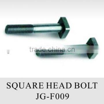 black zinc plated steel square head t bolt