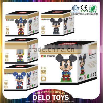 Fast Selling Products Wholesale Plastic Diamond Bricks Assemble Toys Mickey Mouse Blocks DE0260080