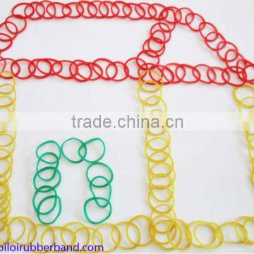 Girls Favorite Decorative Rainbow Hand Mini Rubber Band Colored Elastic Fun Loom Rubber Bands