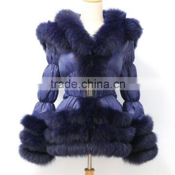 new arrival down jacket with real fur trim hood for women