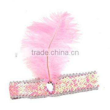 Headband Costume Accessory-3colors Ostrich Feather photo-4