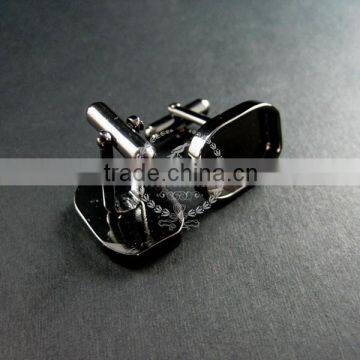 14x19mm Setting Size Steam Punk Watch Movement Gun Black DIY Base Tray French Cufflink Supplies Cuff Link Findings 1500027 photo-2