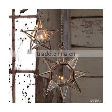Hanging Star Shaped Lanterns, Black and brass lanterns new designs,New Shape