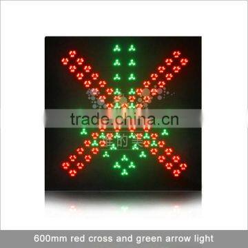 High way red cross green arrow 600mm toll station LED traffic light