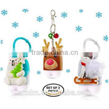 keyring backpack liquid hand wash hand soap dispenser plastic bottle