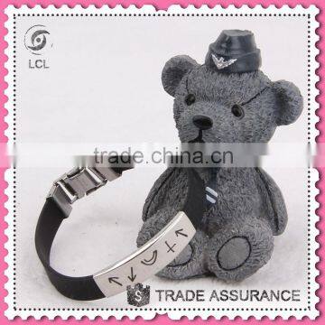 Custom Shape Silicone Bracelets With Metal Clasp, Various Styles of Silicon Bracelets photo-2