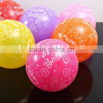 Printed words colorful balloon, shine inflatable balloon, printed words birthday balloon