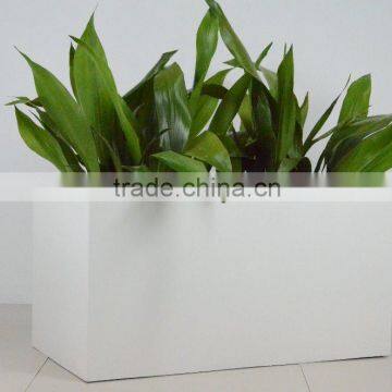 Matt White Rectangle Garden Use Ply Resin Flower Pot photo-2