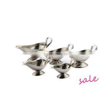 Mirror polishing stainless steel silver gravy boat