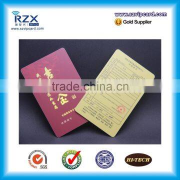 Gold Silver Stamp Foil Nice Printing Reward Loyalty PVC Card photo-2