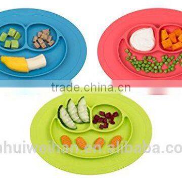 FDA one-piece food grade high quality feeding silicone baby placemat