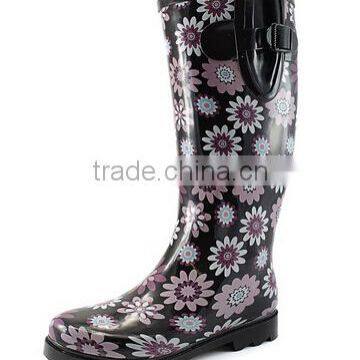 Women's Puddles Rain and Snow Boot Multi Color Mid Calf Knee High Waterproof Rainboots