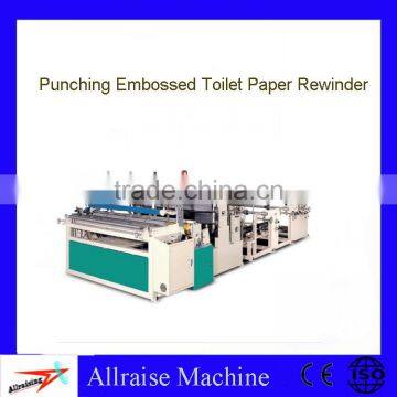 Toilet Paper Roll Slitter Rewinder with Perforating Embossing Machine