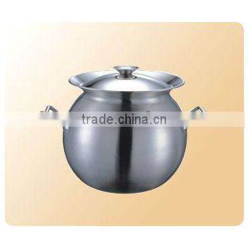 Commercial Stainless Steel Double Ear Composite Bottom Small Stock Pot For Restaurant And Hotel