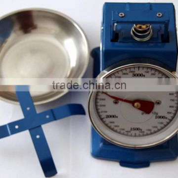 Spring kitchen weighing scale with bowl