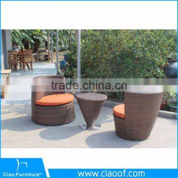 All-Weather Outdoor Wicker Furniture Coffee Stool photo-2