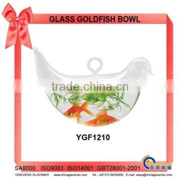 Glass Goldfish Bowl For Home Decoration YGF1210