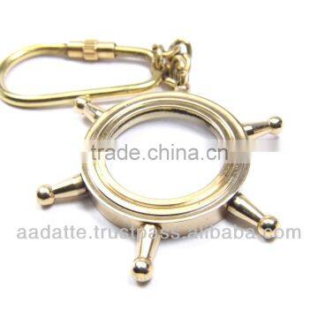 Nautical Brass wheel Key chain marine key chain
