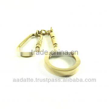 Nautical brass handle magnifier nautical key chain