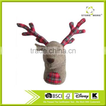 Store More Christmas Deer Animal Polyeater Stone Stuffed Door Stopper