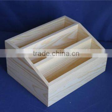 Handmade Eco-friend Pine Wooden Office Paper Rack Wholesale photo-5