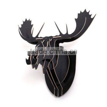 DIY 3D Wooden Animal Unicorn Head Assembly Puzzle Art Model Kit Toy Home Decoration photo-4