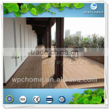 Antiseptic Wood Plastic Composite Decking, Waterproof Laminate Flooring, Outdoor Deck