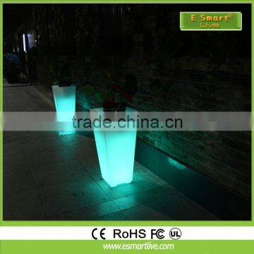 Multi color changing RGB outdoor solar led plant pot light from 5 years Dongguan simu lighting factory