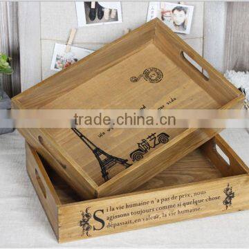 2015 new design wooden serving trays