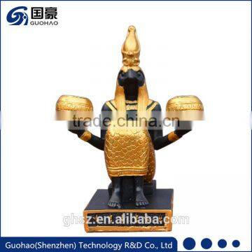 Wholesale Egyption Horus gold statue vintage furniture decor