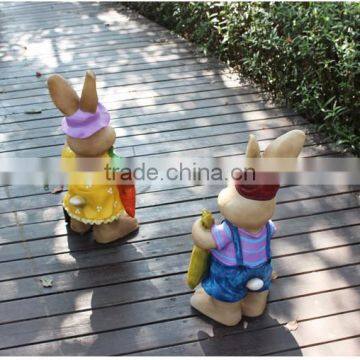 Animal Garden Sculptures Lawn Decoration Lovely Rabbit Statue photo-3