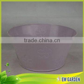 Handmade Galvanized Metal Pot Outdoor Flower Large for Garden photo-5