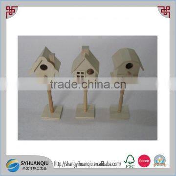 Wild Bird Nest Box Natural stick Roof Bird House Garden Accessory