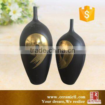 New flower vase Luxury Morden Gold-plated Ceramic Vase Home Decor Creative