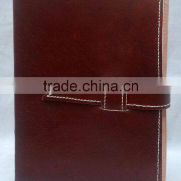 Handmade Genuine Plain with Belt Leather Journal