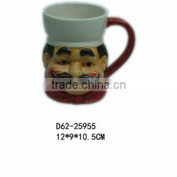 Ceramic cook head shaped mug