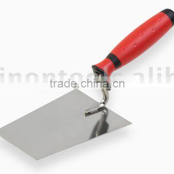 Stainless steel trowels with soft TPR grip handle.(trowel,bricklaying trowel,scraper)