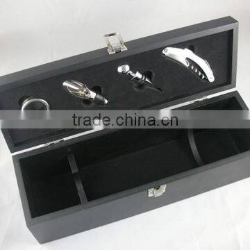 K0420-4W Single Wine Bottle Wooden Box photo-2