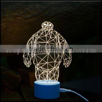 Christmas Gift Arcylic Big White Shape Led Light for Home Decoration/OEM Creative Design Led Light for Christmas Day