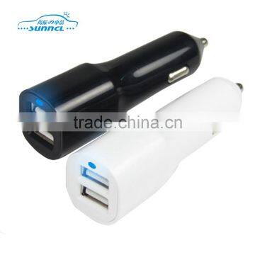 Universal car usb charger, mini electric car phone dual usb car charger