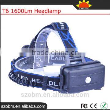 OEM T6 Rechargeable Led 1600Lm High Power Zoom Headlamp Camping Frontal Light Head Torch photo-3