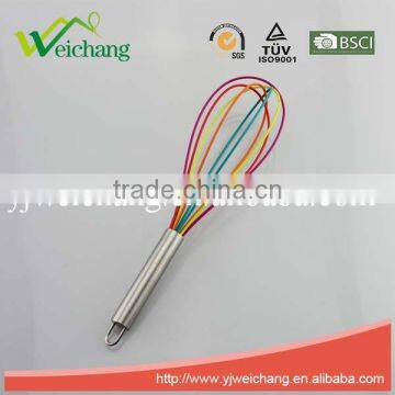 WCE413 Good quality colorful Egg whisk Silicone Wire Whisk, Egg Frother, Milk & Egg Beater Blender hot sales