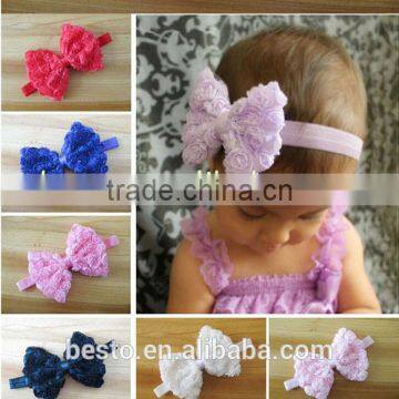 2016 New fashion bow-knot flowers headband for baby accessories