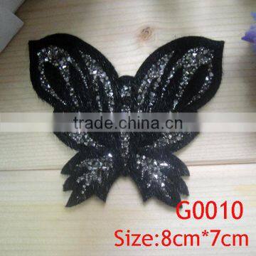 2014 wholesale fashion cheap rhineshone butterfly hot fix motif