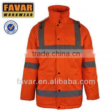 Men's 3 in 1 hi vis 3M reflective outdoor raincoat/waterproof jacket