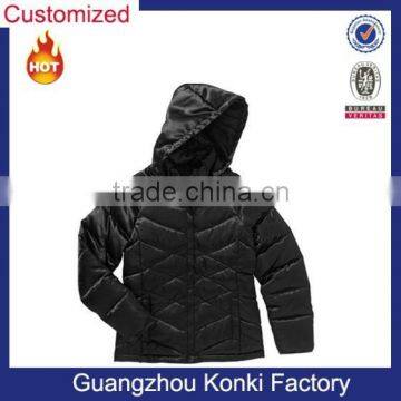 New Women's Genuine Down Sateen Puffer Coat