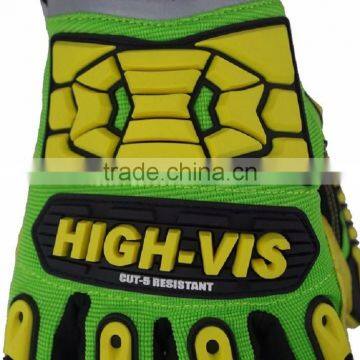 EN388 4543 Cut Resistant Level 5 PVC Dotts Anti Slip Oil and Water Resistant High Performance Impact Safety Gloves photo-3