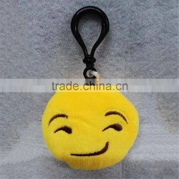 2016 Popular Cheap Stuffed Plush Soft Toy Key Chains Yellow Emoji Keychain photo-6